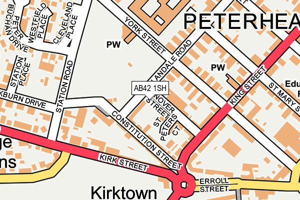 AB42 1SH map - OS OpenMap – Local (Ordnance Survey)