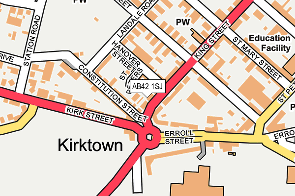 AB42 1SJ map - OS OpenMap – Local (Ordnance Survey) AB42 1SJ map - OS OpenMap – Local (Ordnance Survey)