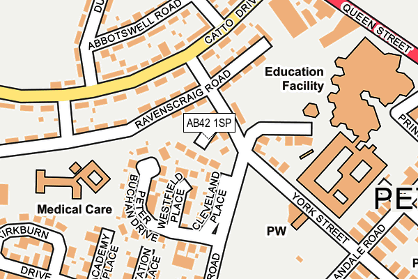 AB42 1SP map - OS OpenMap – Local (Ordnance Survey)