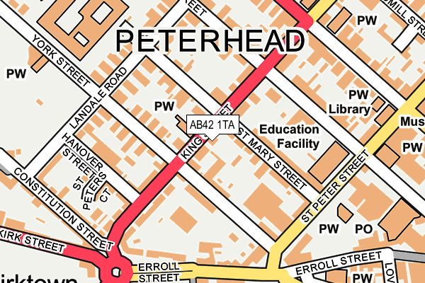AB42 1TA map - OS OpenMap – Local (Ordnance Survey) AB42 1TA map - OS OpenMap – Local (Ordnance Survey)