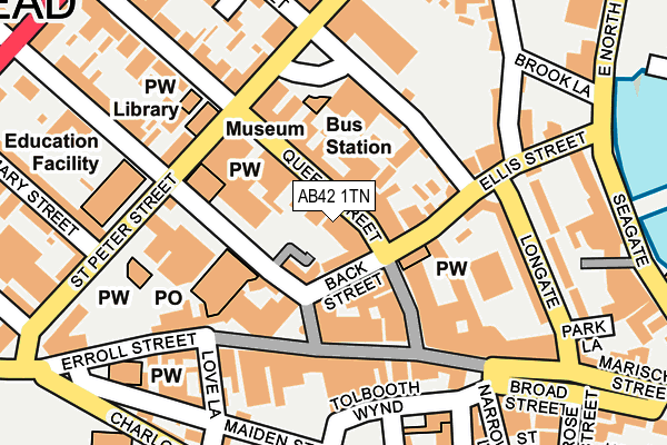 AB42 1TN map - OS OpenMap – Local (Ordnance Survey) AB42 1TN map - OS OpenMap – Local (Ordnance Survey)