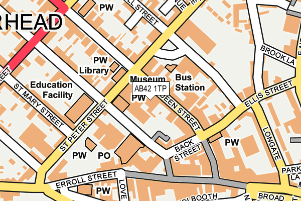 AB42 1TP map - OS OpenMap – Local (Ordnance Survey) AB42 1TP map - OS OpenMap – Local (Ordnance Survey)