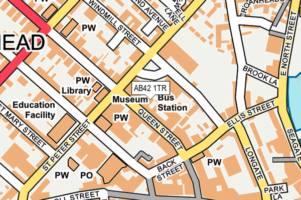 AB42 1TR map - OS OpenMap – Local (Ordnance Survey) AB42 1TR map - OS OpenMap – Local (Ordnance Survey)