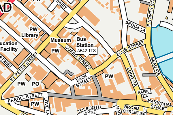 AB42 1TS map - OS OpenMap – Local (Ordnance Survey) AB42 1TS map - OS OpenMap – Local (Ordnance Survey)