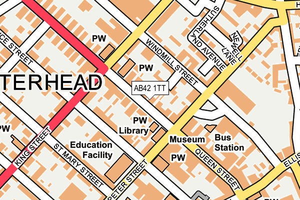 AB42 1TT map - OS OpenMap – Local (Ordnance Survey) AB42 1TT map - OS OpenMap – Local (Ordnance Survey)