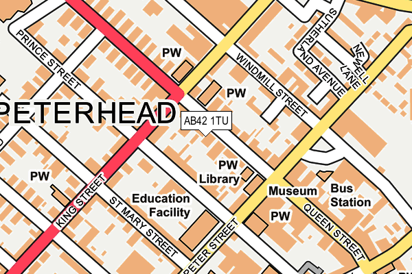AB42 1TU map - OS OpenMap – Local (Ordnance Survey) AB42 1TU map - OS OpenMap – Local (Ordnance Survey)