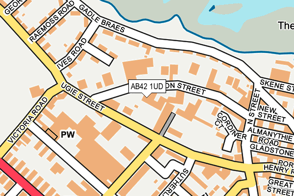 AB42 1UD map - OS OpenMap – Local (Ordnance Survey) AB42 1UD map - OS OpenMap – Local (Ordnance Survey)