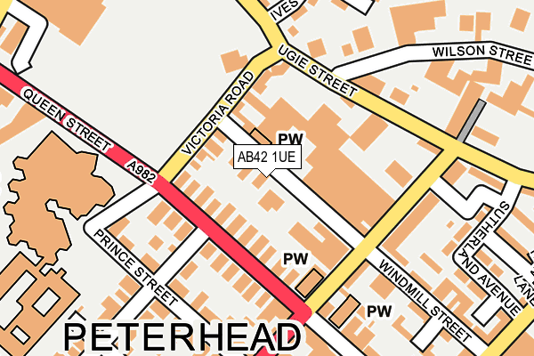 AB42 1UE map - OS OpenMap – Local (Ordnance Survey) AB42 1UE map - OS OpenMap – Local (Ordnance Survey)