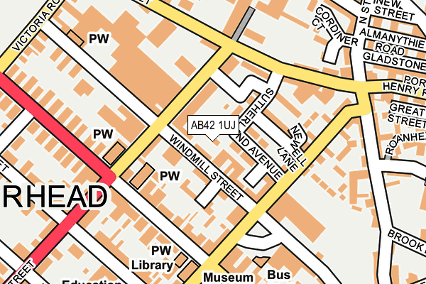 AB42 1UJ map - OS OpenMap – Local (Ordnance Survey) AB42 1UJ map - OS OpenMap – Local (Ordnance Survey)