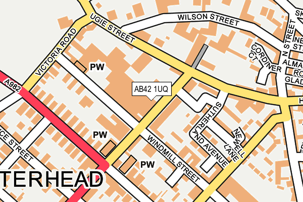 AB42 1UQ map - OS OpenMap – Local (Ordnance Survey) AB42 1UQ map - OS OpenMap – Local (Ordnance Survey)
