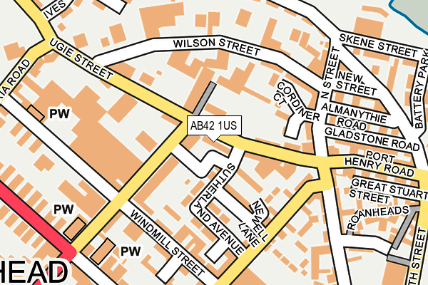AB42 1US map - OS OpenMap – Local (Ordnance Survey) AB42 1US map - OS OpenMap – Local (Ordnance Survey)