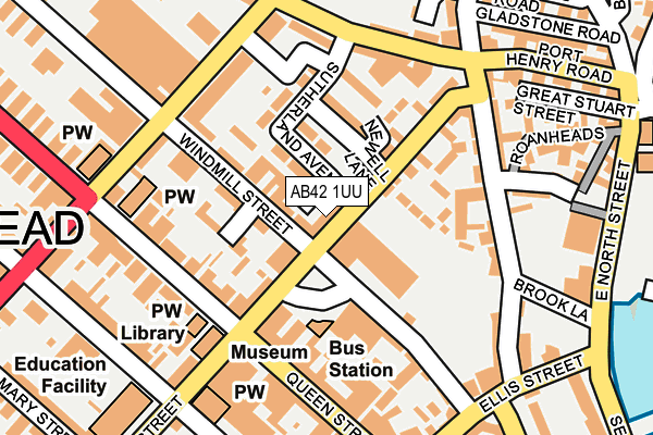 AB42 1UU map - OS OpenMap – Local (Ordnance Survey) AB42 1UU map - OS OpenMap – Local (Ordnance Survey)
