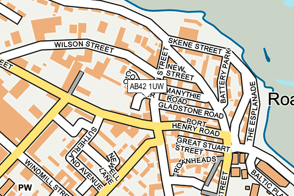 AB42 1UW map - OS OpenMap – Local (Ordnance Survey) AB42 1UW map - OS OpenMap – Local (Ordnance Survey)