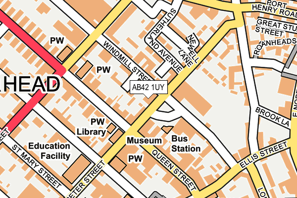 AB42 1UY map - OS OpenMap – Local (Ordnance Survey) AB42 1UY map - OS OpenMap – Local (Ordnance Survey)