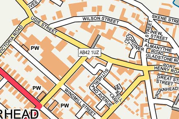 AB42 1UZ map - OS OpenMap – Local (Ordnance Survey) AB42 1UZ map - OS OpenMap – Local (Ordnance Survey)