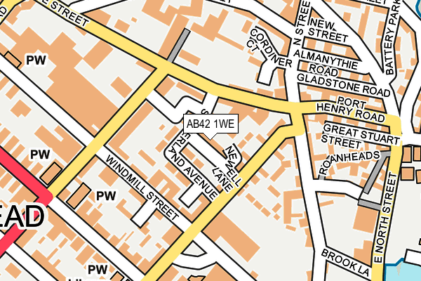 AB42 1WE map - OS OpenMap – Local (Ordnance Survey) AB42 1WE map - OS OpenMap – Local (Ordnance Survey)