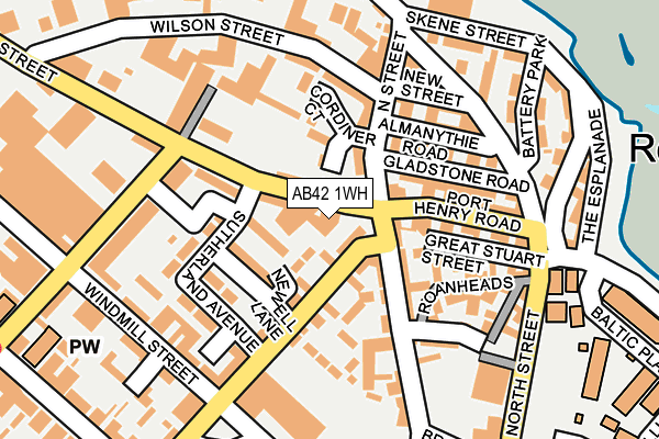 AB42 1WH map - OS OpenMap – Local (Ordnance Survey) AB42 1WH map - OS OpenMap – Local (Ordnance Survey)