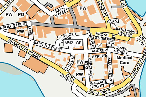 AB42 1WP map - OS OpenMap – Local (Ordnance Survey) AB42 1WP map - OS OpenMap – Local (Ordnance Survey)