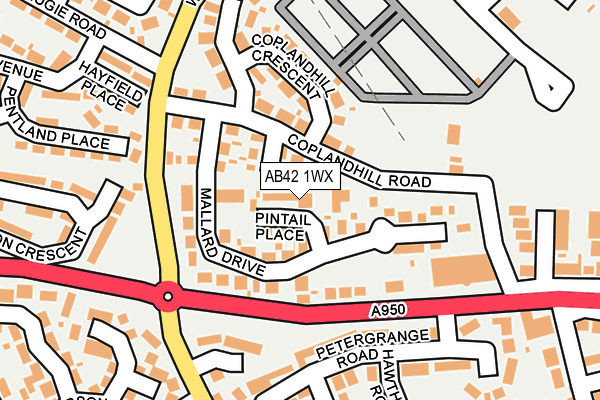 AB42 1WX map - OS OpenMap – Local (Ordnance Survey) AB42 1WX map - OS OpenMap – Local (Ordnance Survey)