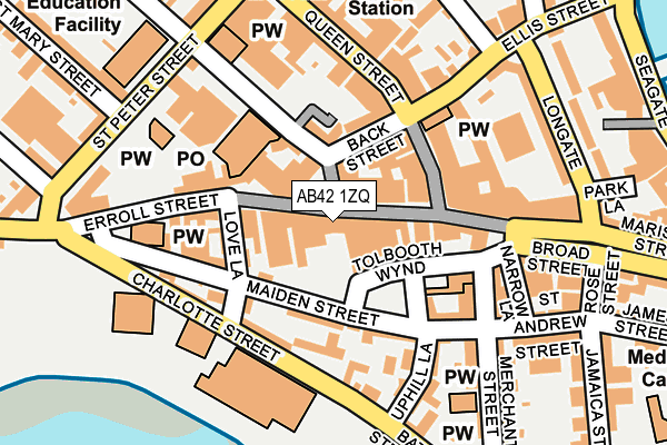 AB42 1ZQ map - OS OpenMap – Local (Ordnance Survey) AB42 1ZQ map - OS OpenMap – Local (Ordnance Survey)