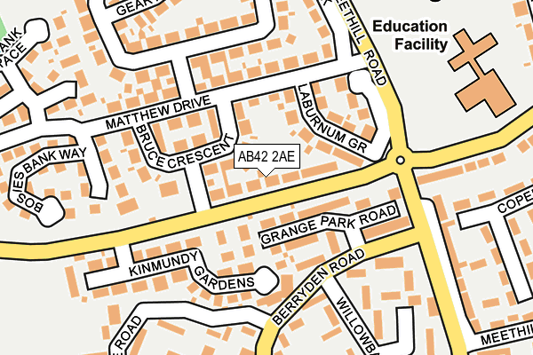 AB42 2AE map - OS OpenMap – Local (Ordnance Survey) AB42 2AE map - OS OpenMap – Local (Ordnance Survey)