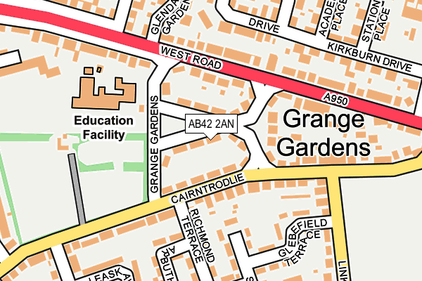 AB42 2AN map - OS OpenMap – Local (Ordnance Survey) AB42 2AN map - OS OpenMap – Local (Ordnance Survey)