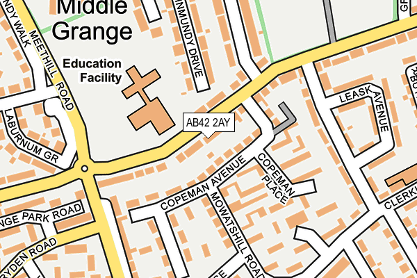 AB42 2AY map - OS OpenMap – Local (Ordnance Survey) AB42 2AY map - OS OpenMap – Local (Ordnance Survey)