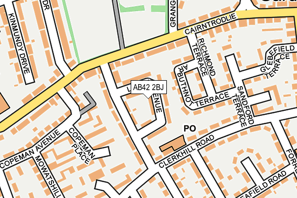 AB42 2BJ map - OS OpenMap – Local (Ordnance Survey) AB42 2BJ map - OS OpenMap – Local (Ordnance Survey)