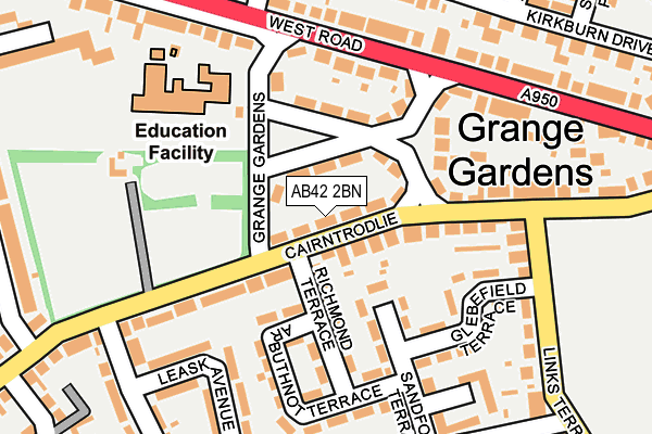 AB42 2BN map - OS OpenMap – Local (Ordnance Survey) AB42 2BN map - OS OpenMap – Local (Ordnance Survey)