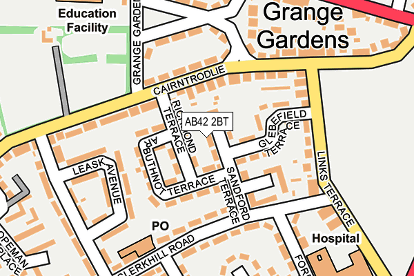 AB42 2BT map - OS OpenMap – Local (Ordnance Survey) AB42 2BT map - OS OpenMap – Local (Ordnance Survey)