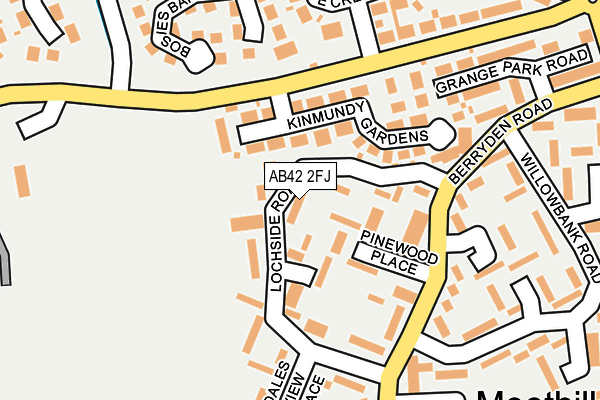 AB42 2FJ map - OS OpenMap – Local (Ordnance Survey) AB42 2FJ map - OS OpenMap – Local (Ordnance Survey)