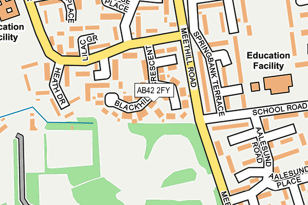 AB42 2FY map - OS OpenMap – Local (Ordnance Survey) AB42 2FY map - OS OpenMap – Local (Ordnance Survey)