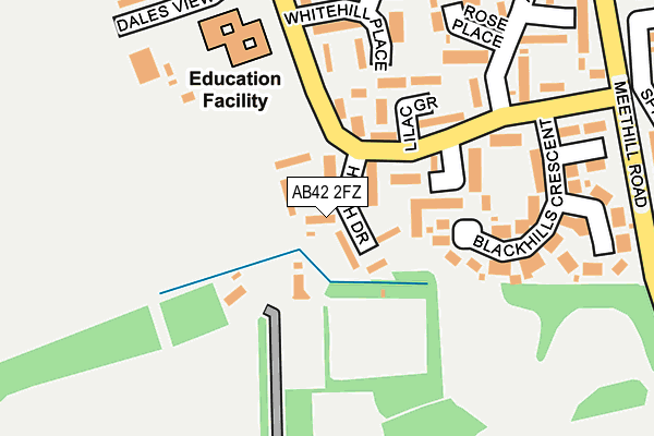 AB42 2FZ map - OS OpenMap – Local (Ordnance Survey) AB42 2FZ map - OS OpenMap – Local (Ordnance Survey)