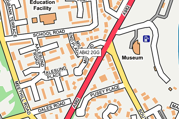 AB42 2GG map - OS OpenMap – Local (Ordnance Survey) AB42 2GG map - OS OpenMap – Local (Ordnance Survey)