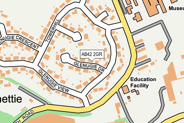 AB42 2GR map - OS OpenMap – Local (Ordnance Survey) AB42 2GR map - OS OpenMap – Local (Ordnance Survey)