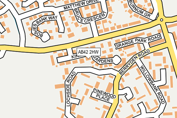 AB42 2HW map - OS OpenMap – Local (Ordnance Survey) AB42 2HW map - OS OpenMap – Local (Ordnance Survey)