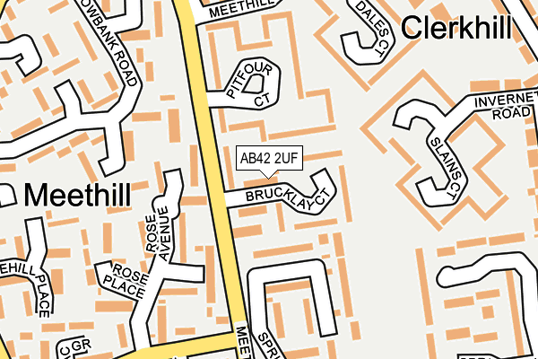 AB42 2UF map - OS OpenMap – Local (Ordnance Survey)