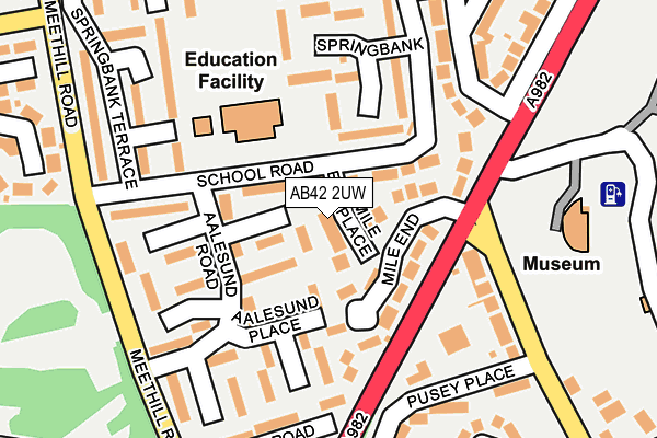 AB42 2UW map - OS OpenMap – Local (Ordnance Survey) AB42 2UW map - OS OpenMap – Local (Ordnance Survey)