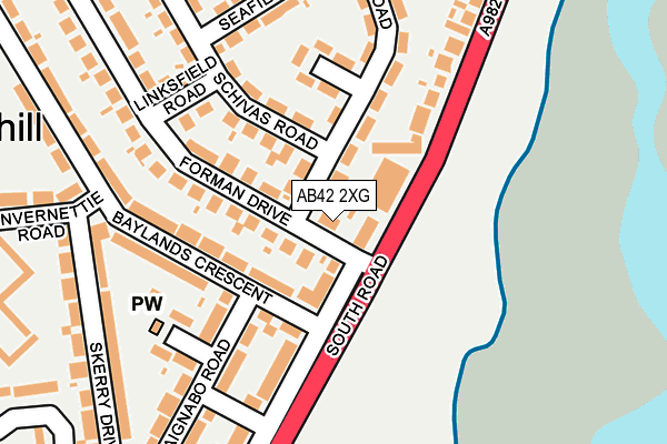 AB42 2XG map - OS OpenMap – Local (Ordnance Survey) AB42 2XG map - OS OpenMap – Local (Ordnance Survey)