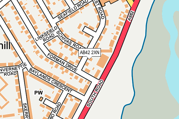 AB42 2XN map - OS OpenMap – Local (Ordnance Survey) AB42 2XN map - OS OpenMap – Local (Ordnance Survey)