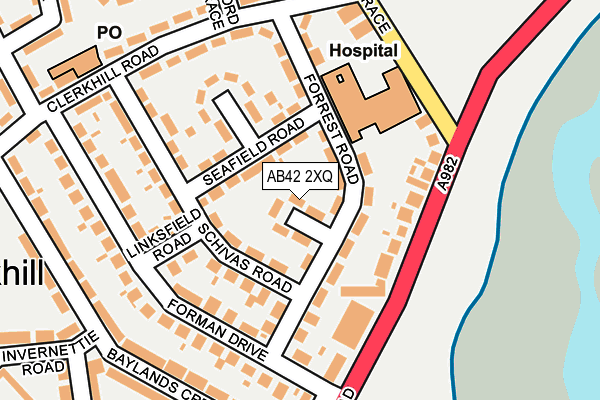 AB42 2XQ map - OS OpenMap – Local (Ordnance Survey) AB42 2XQ map - OS OpenMap – Local (Ordnance Survey)