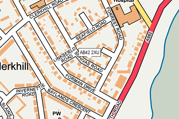 AB42 2XU map - OS OpenMap – Local (Ordnance Survey) AB42 2XU map - OS OpenMap – Local (Ordnance Survey)