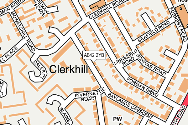 AB42 2YB map - OS OpenMap – Local (Ordnance Survey) AB42 2YB map - OS OpenMap – Local (Ordnance Survey)