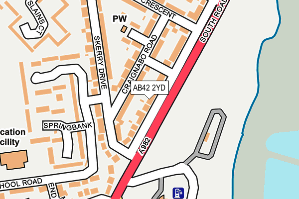 AB42 2YD map - OS OpenMap – Local (Ordnance Survey) AB42 2YD map - OS OpenMap – Local (Ordnance Survey)