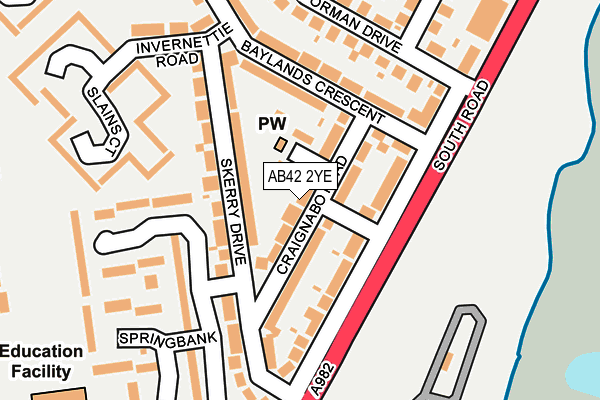 AB42 2YE map - OS OpenMap – Local (Ordnance Survey) AB42 2YE map - OS OpenMap – Local (Ordnance Survey)