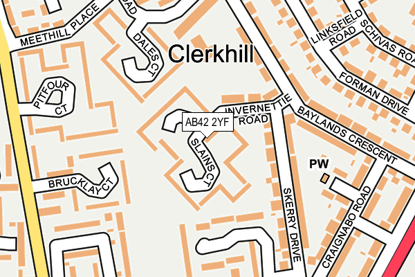 AB42 2YF map - OS OpenMap – Local (Ordnance Survey) AB42 2YF map - OS OpenMap – Local (Ordnance Survey)