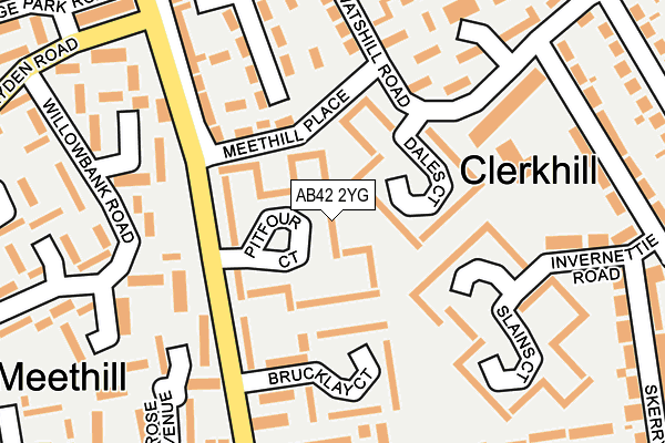 AB42 2YG map - OS OpenMap – Local (Ordnance Survey) AB42 2YG map - OS OpenMap – Local (Ordnance Survey)
