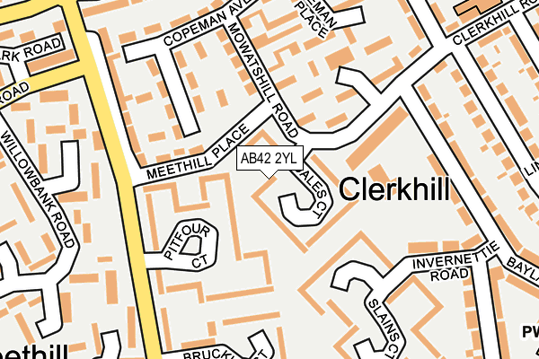 AB42 2YL map - OS OpenMap – Local (Ordnance Survey) AB42 2YL map - OS OpenMap – Local (Ordnance Survey)