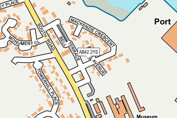 AB42 2YS map - OS OpenMap – Local (Ordnance Survey) AB42 2YS map - OS OpenMap – Local (Ordnance Survey)