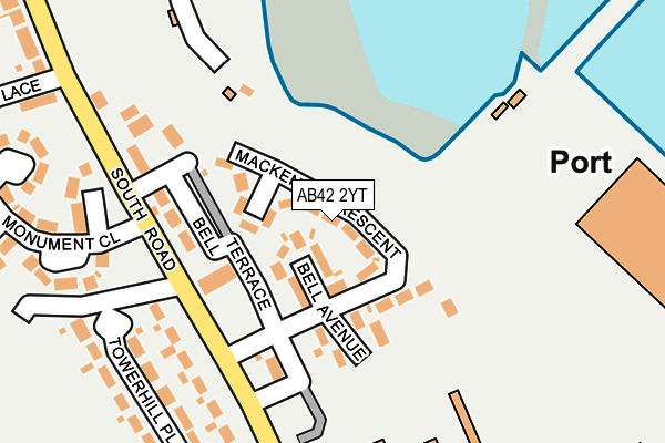 AB42 2YT map - OS OpenMap – Local (Ordnance Survey) AB42 2YT map - OS OpenMap – Local (Ordnance Survey)